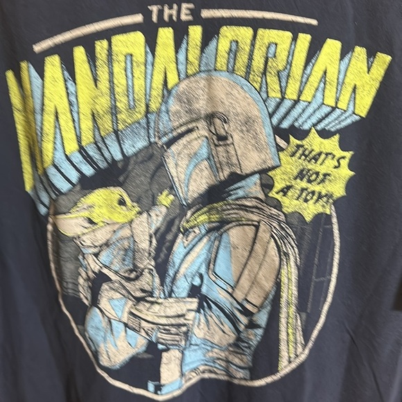Star Wars Navy Mandalorian T-Shirt - Picture 2 of 4